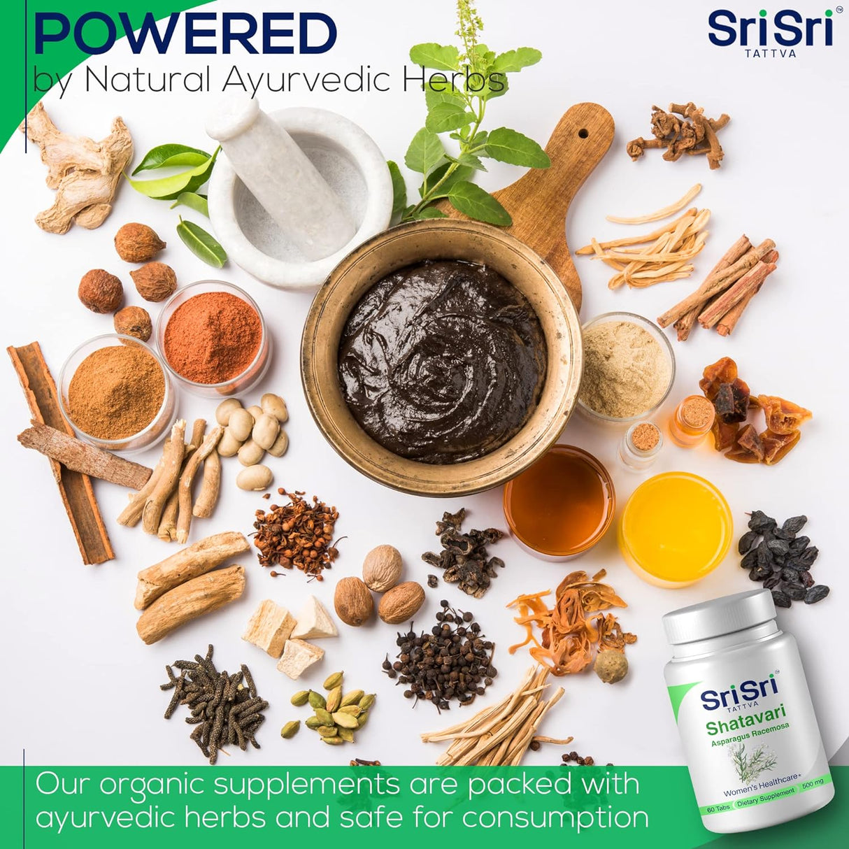 Suplemento Sri Sri Tattva Shatavari Espárragos Racemosa