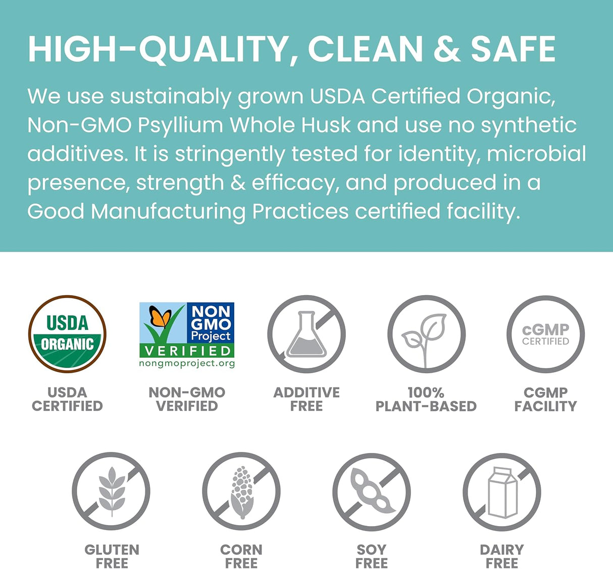 Psyllium Husk Orgánico Himalaya, Suplemento de Fibra, 12 Oz