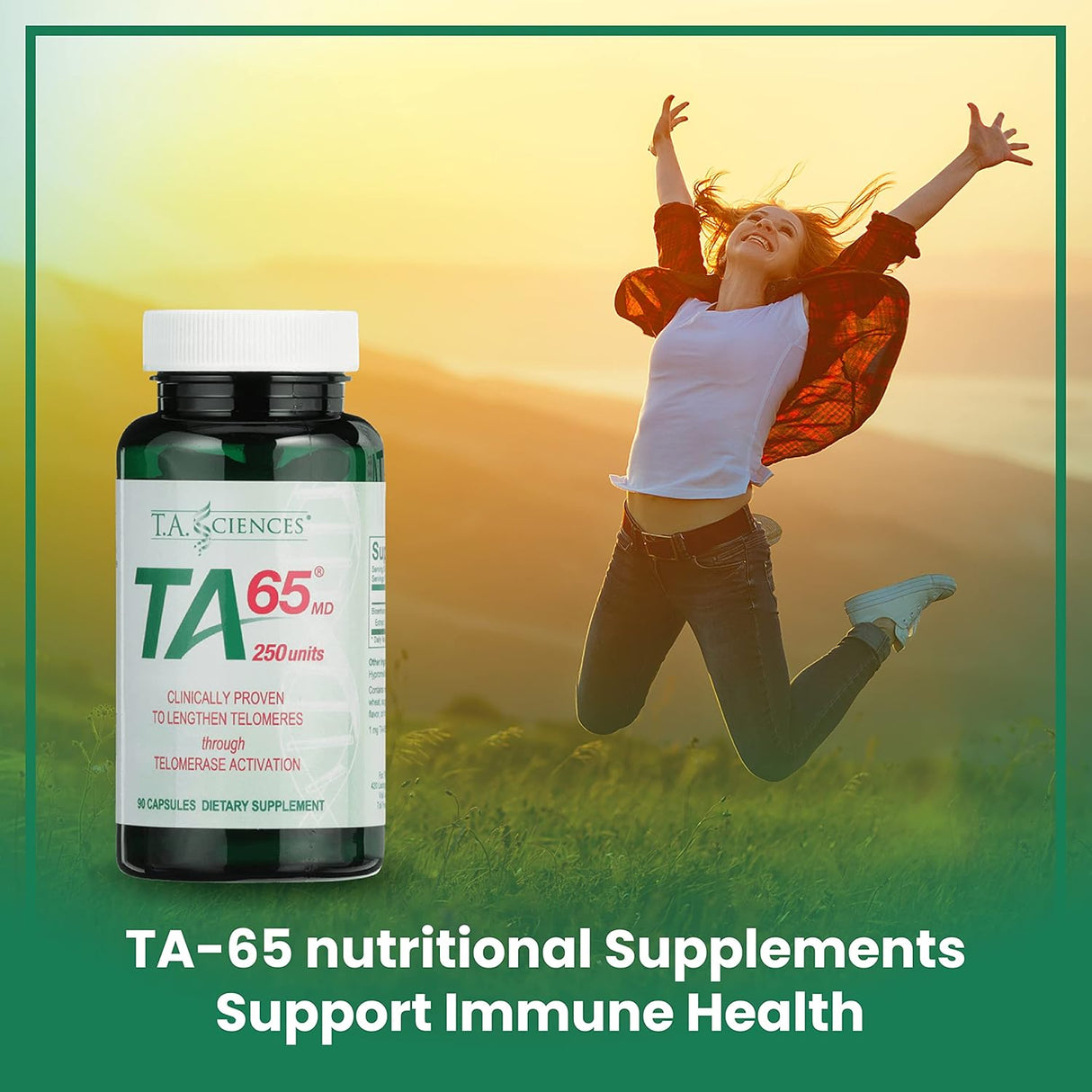 Suplemento Rejuvenecimiento celular TA-65 90 cápsulas