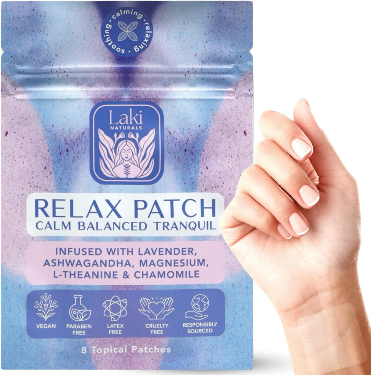 Parche Relajante Laki Naturals 8u Plantas Anti Estrés