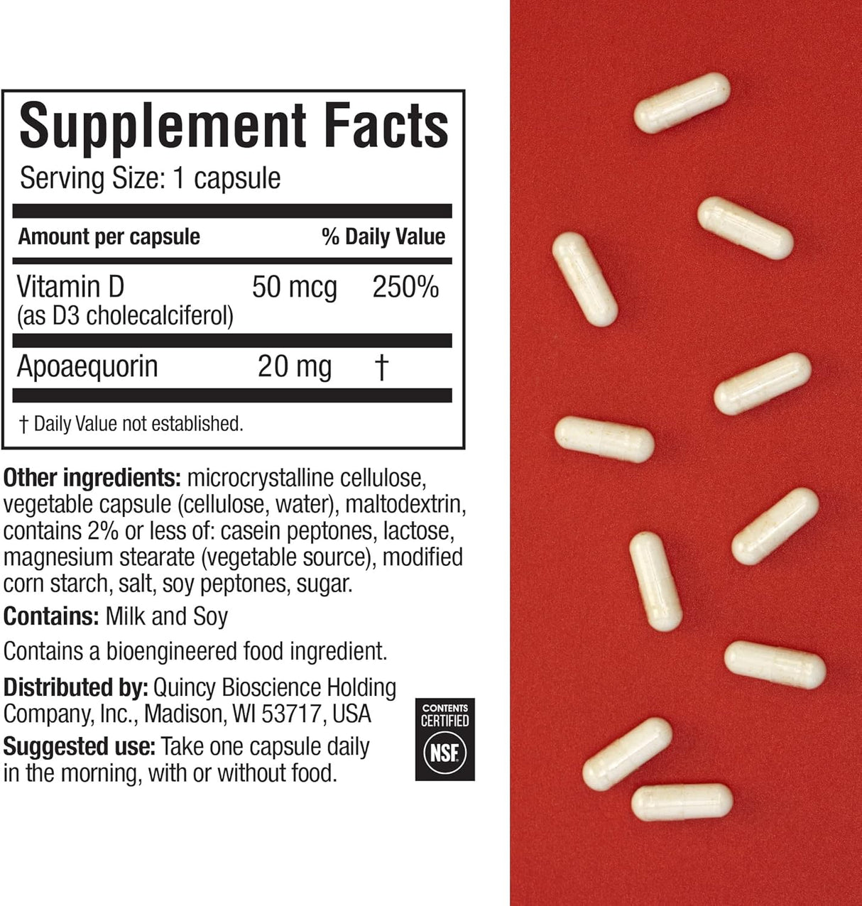 Suplemento Prevagen Mejora la memoria: extra fuerte 20 mg