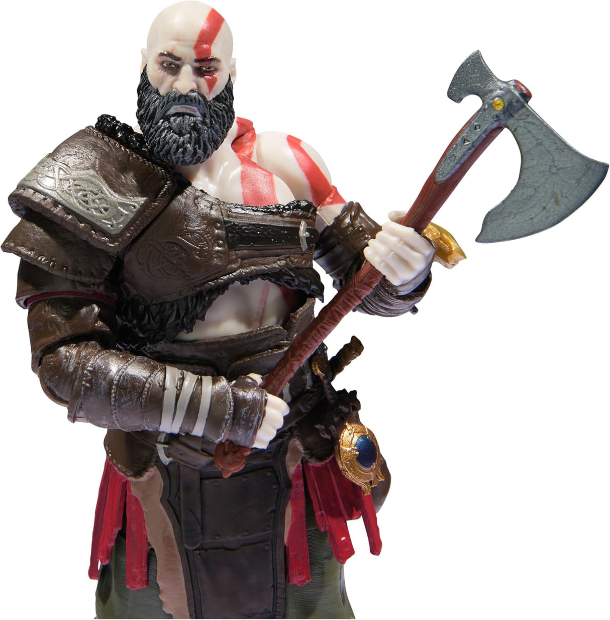 Figura de acción Kratos 6” God of War Ragnarök con accesorios