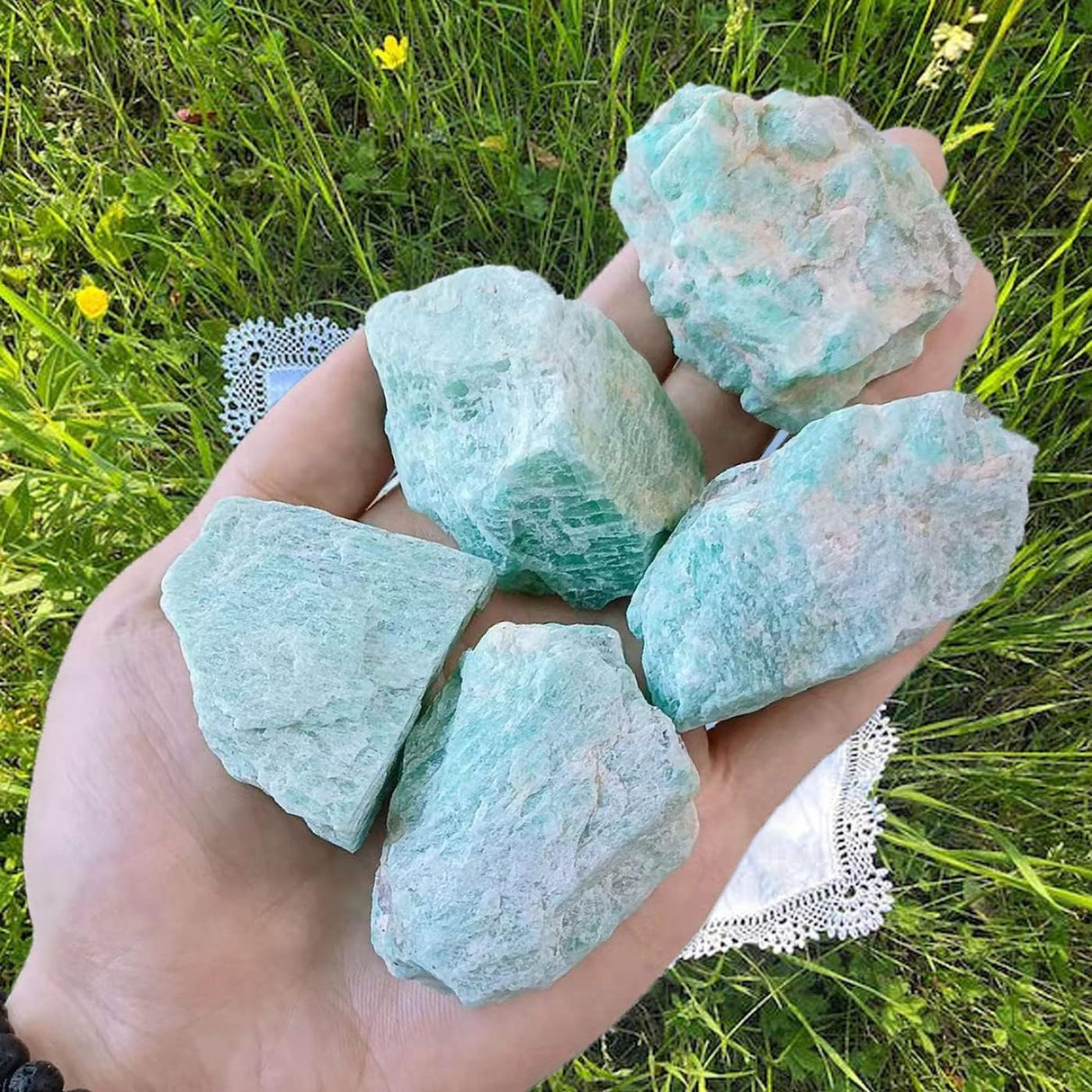 LAIDANLA Amazonite - Piedras naturales en bruto de 2 pulgada
