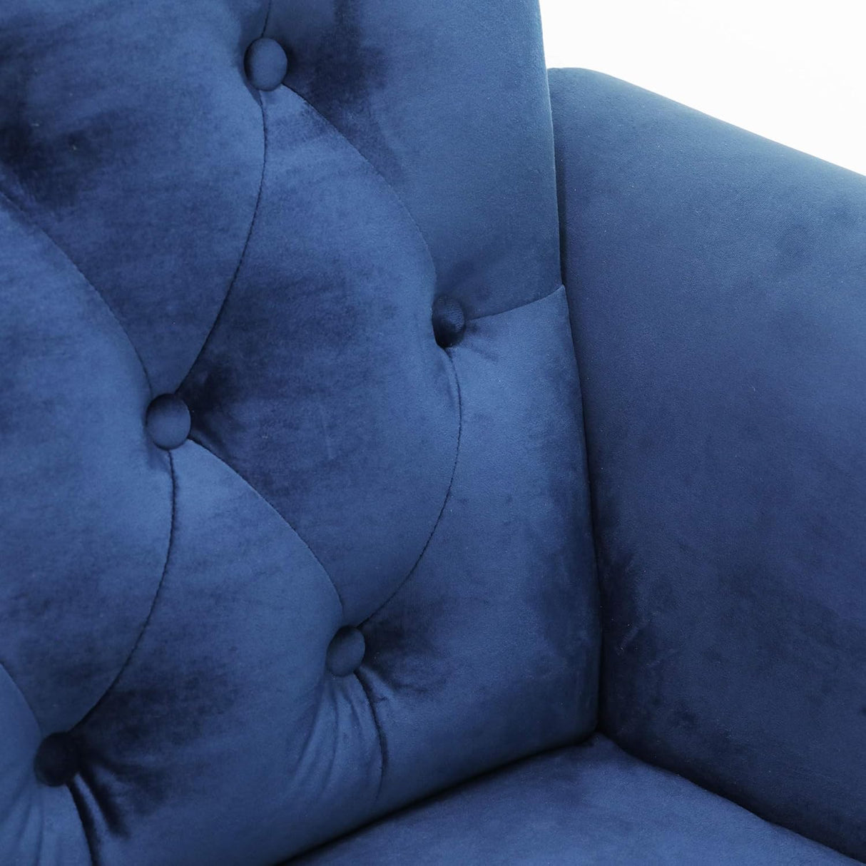 Sofá Chesterfield Vintage Modern 3 Plazas en Terciopelo Azul