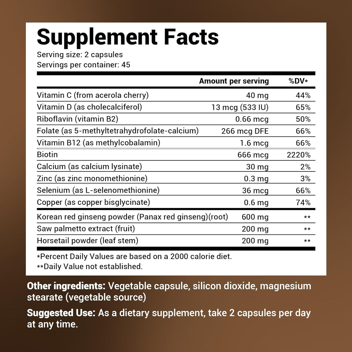 Vitaminas Todo en Uno para Crecimiento Capilar 90 Cápsulas