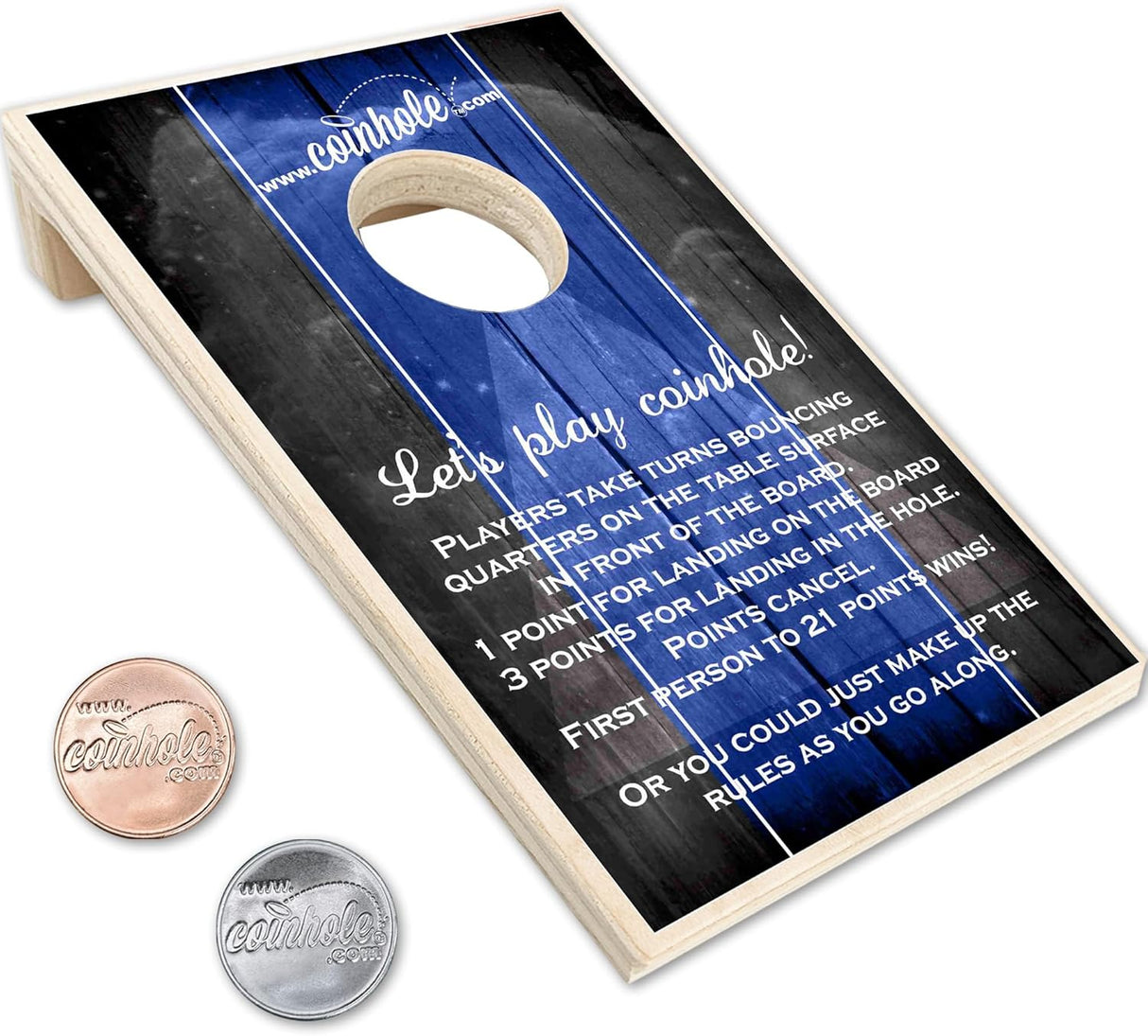 Juego de Mesa Cornhole Mini, Juego de Fiesta, Monedas Incluidas
