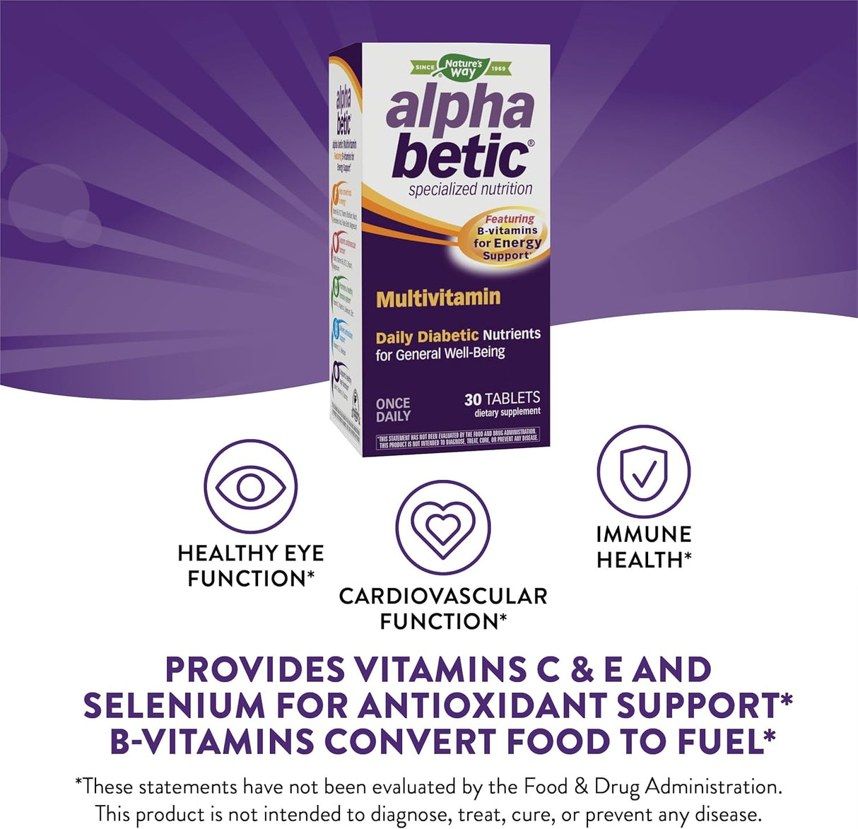 Multivitamínico diabético para apoyo nutricional diario