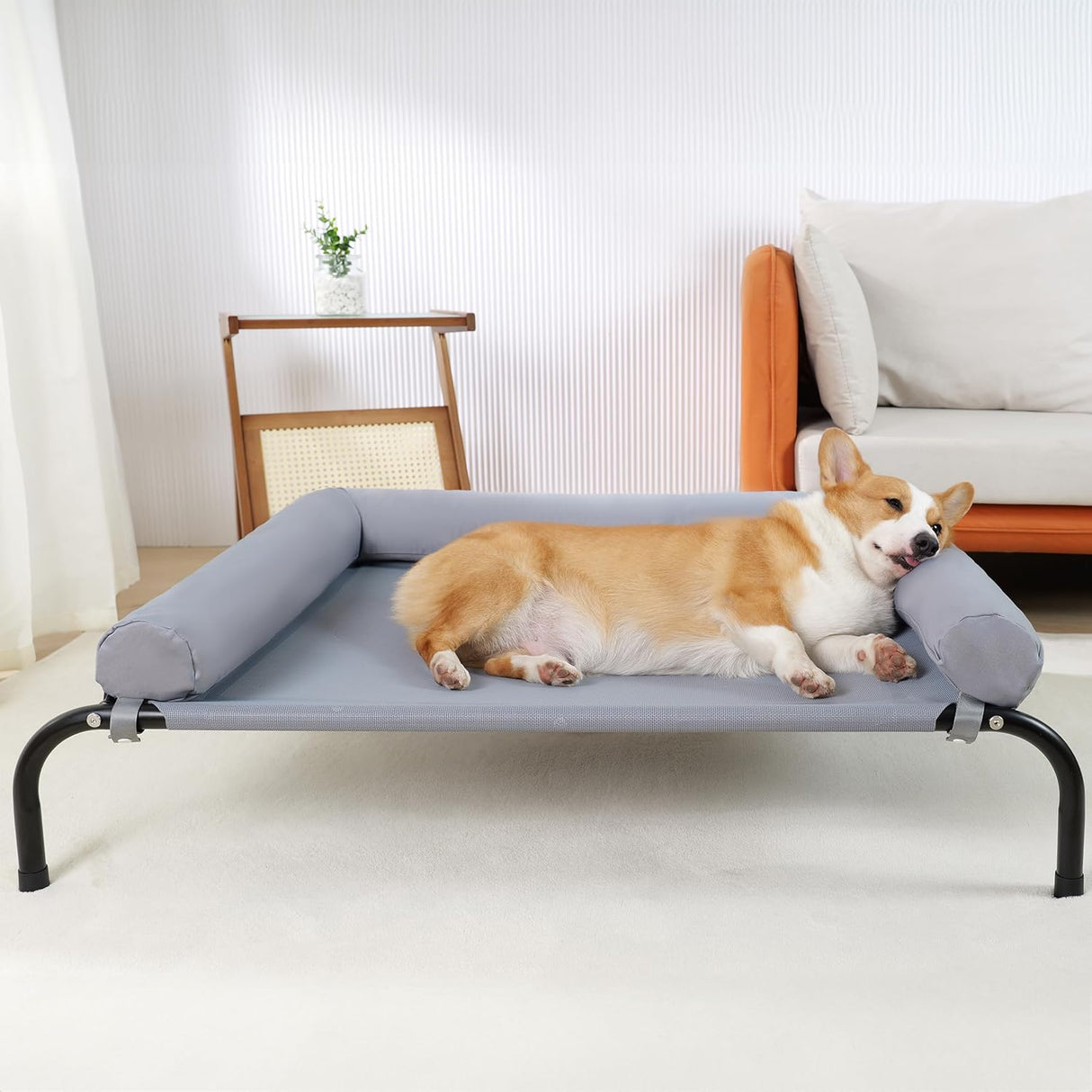 Cama Elevada para Perro, Marca Desconocida, Con Almohadas, Mediana
