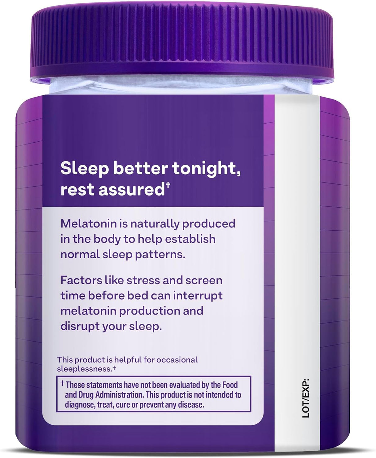 Suplemento dietético para dormir bien con 10mg, 60 gomitas