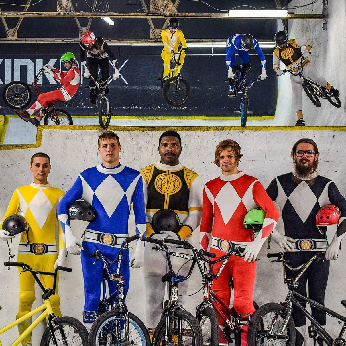 Disfraz de Power Ranger blanco para adultos.