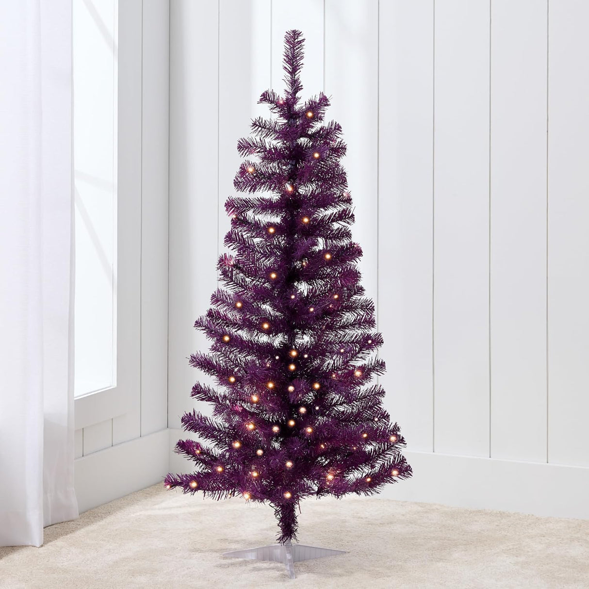 Árbol de Navidad Artificial 4ft Best Choice Products con luces LED