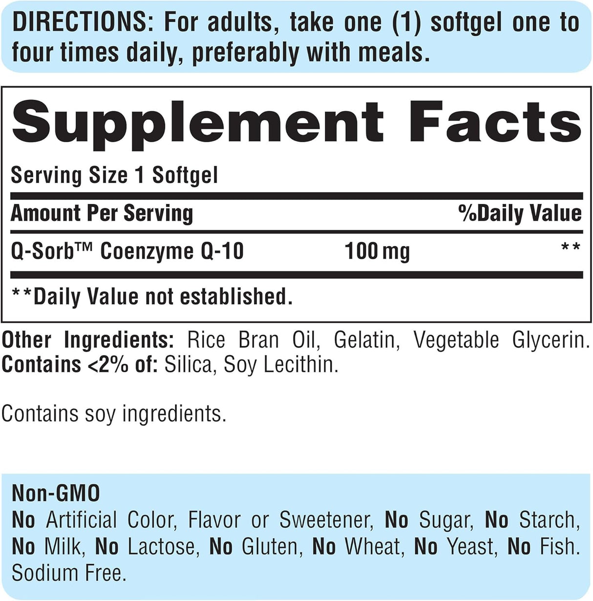Suplemento CoQ10 Qsorb 100 mg Apoyo para la Salud Cardíaca
