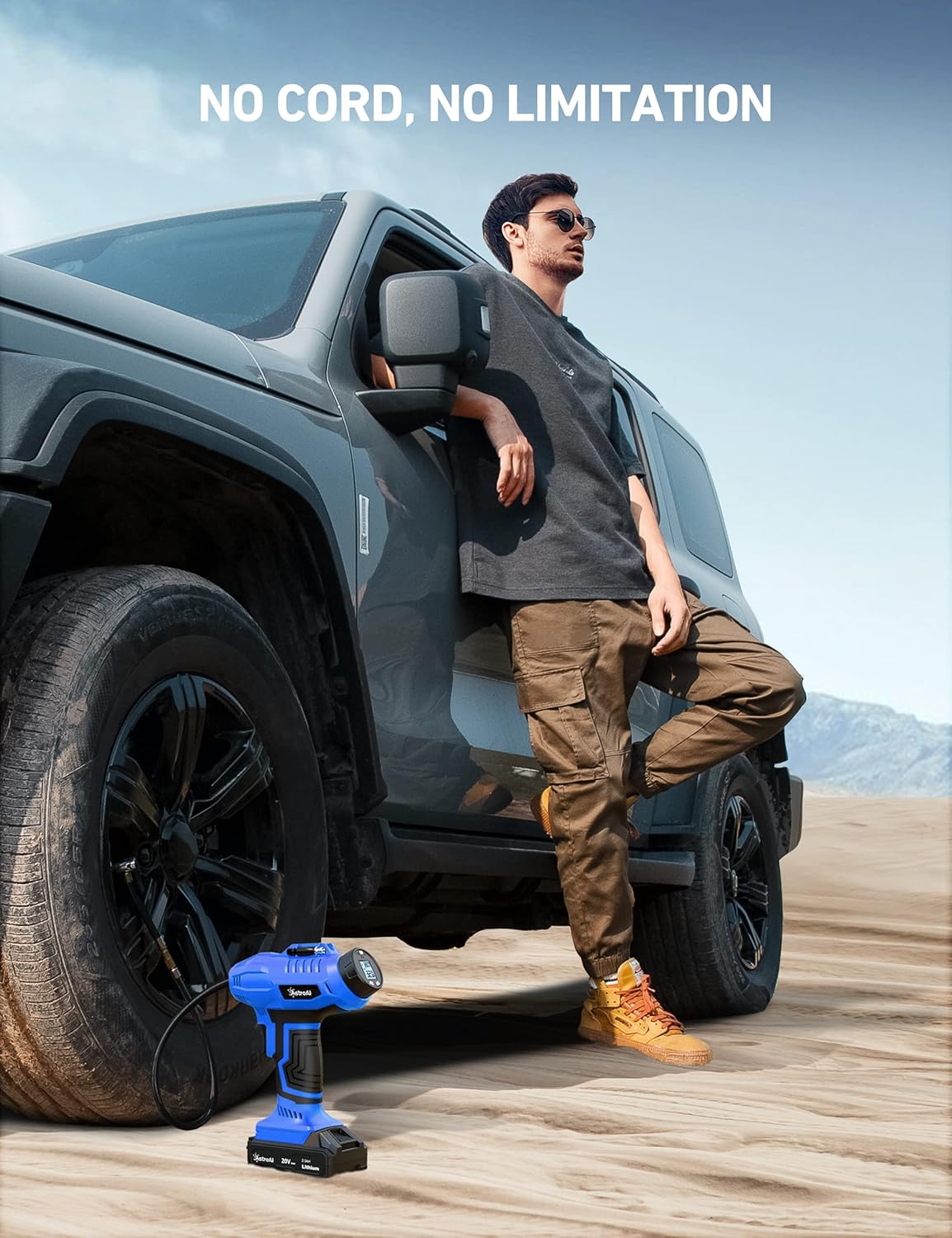 Inflador de neumáticos inalámbrico 160 PSI AstroAI