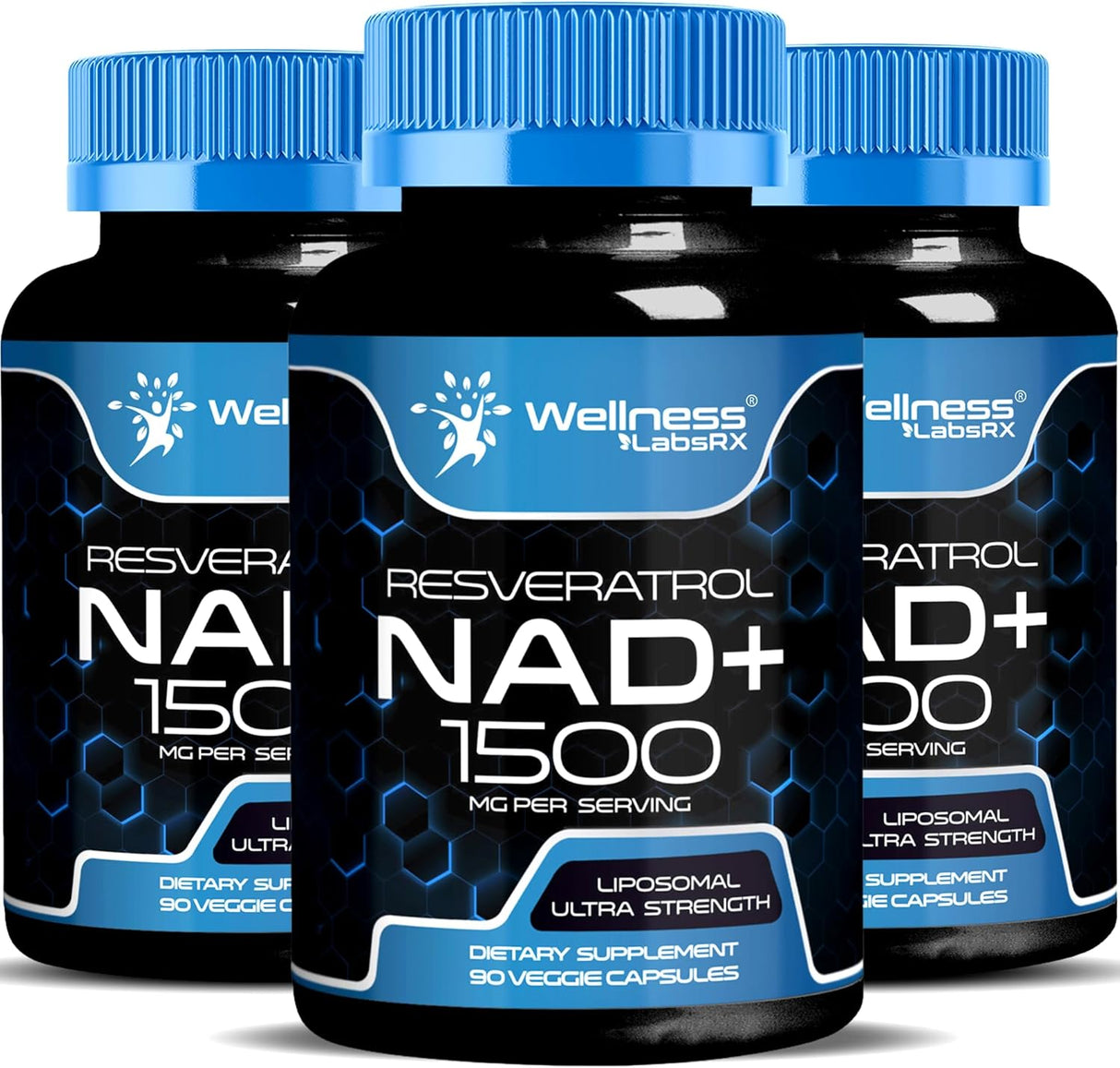 Suplemento de NAD 1500mg Liposomal con Resveratrol - Ultra Fuerte
