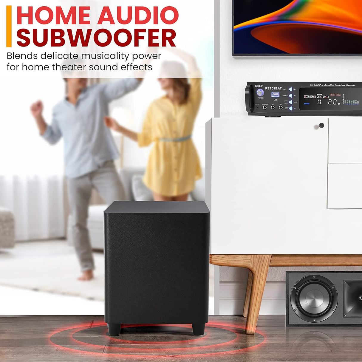 sonido envolvente de cine en casa con diseño sellado Pyle