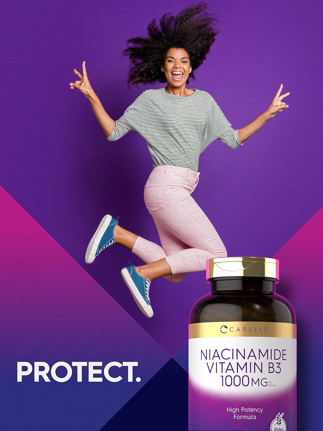 Suplemento Niacinamida Vitamina B3 1000 mg 400 cápsulas