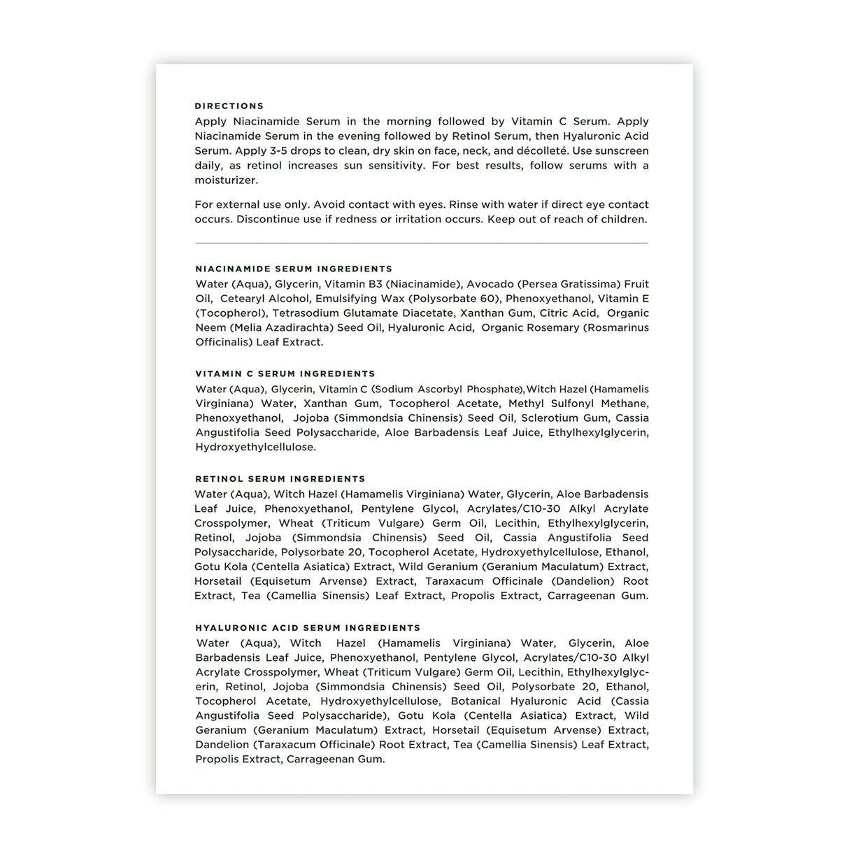 4 unidades x 1 fl oz Suero de cuidado facial