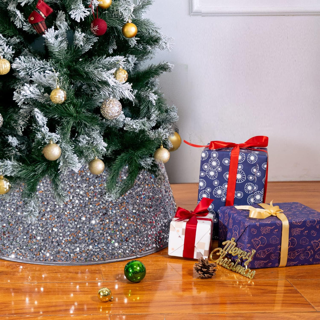 Collar para Árbol de Navidad, Cubierta de Base, Plegable