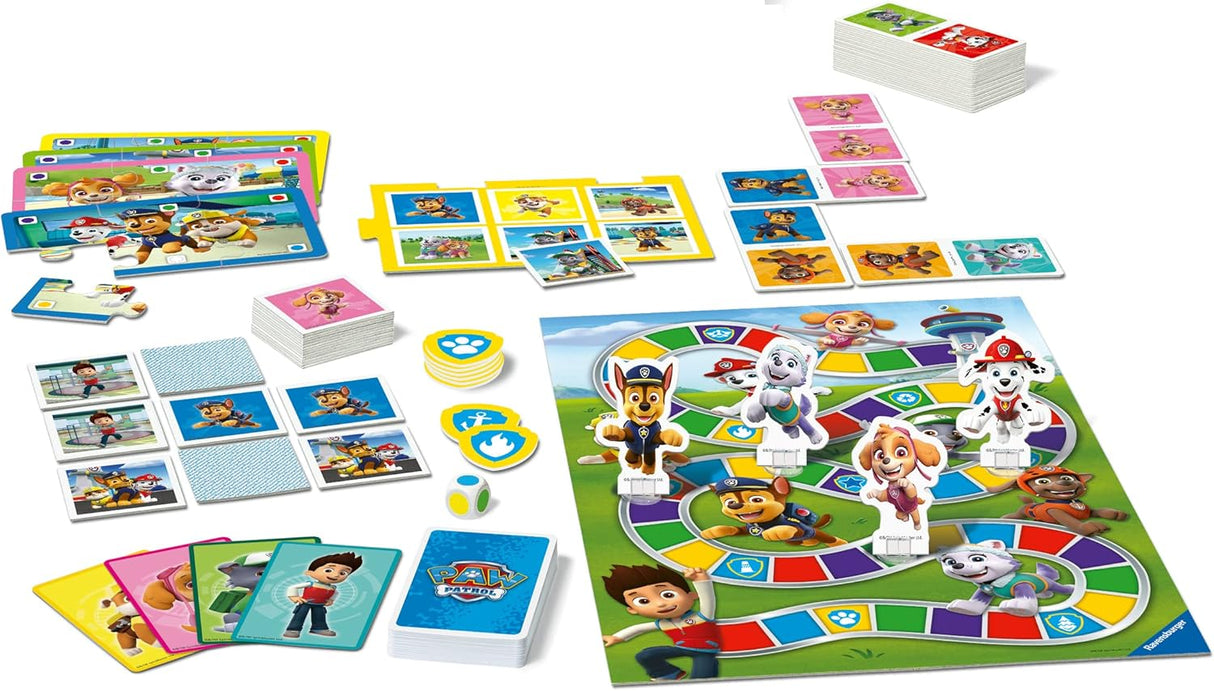 Compendio de Juegos Paw Patrol Ravensburger 6 en 1 para Niños