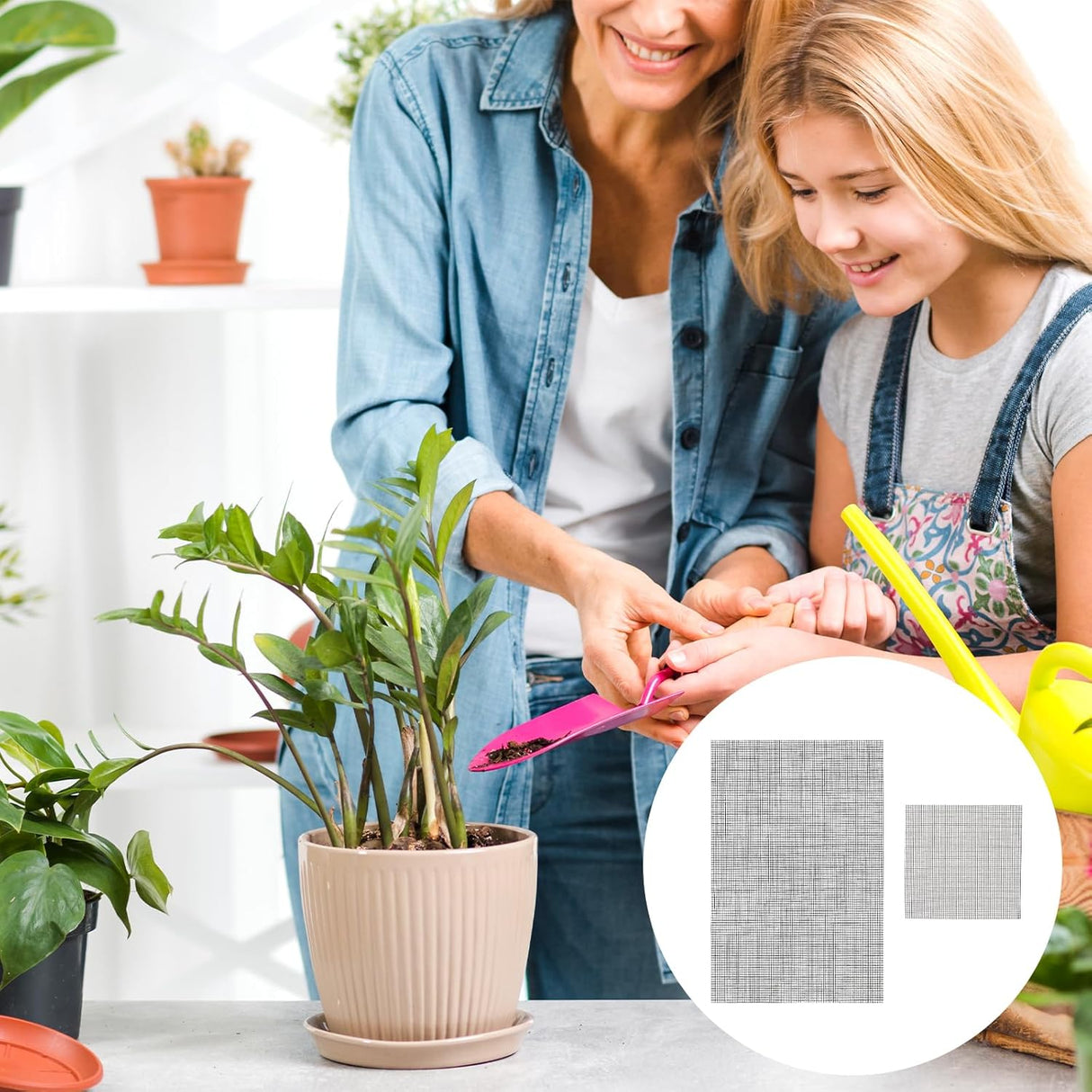 Almohadilla de malla para agujeros para macetas, 10 unidades