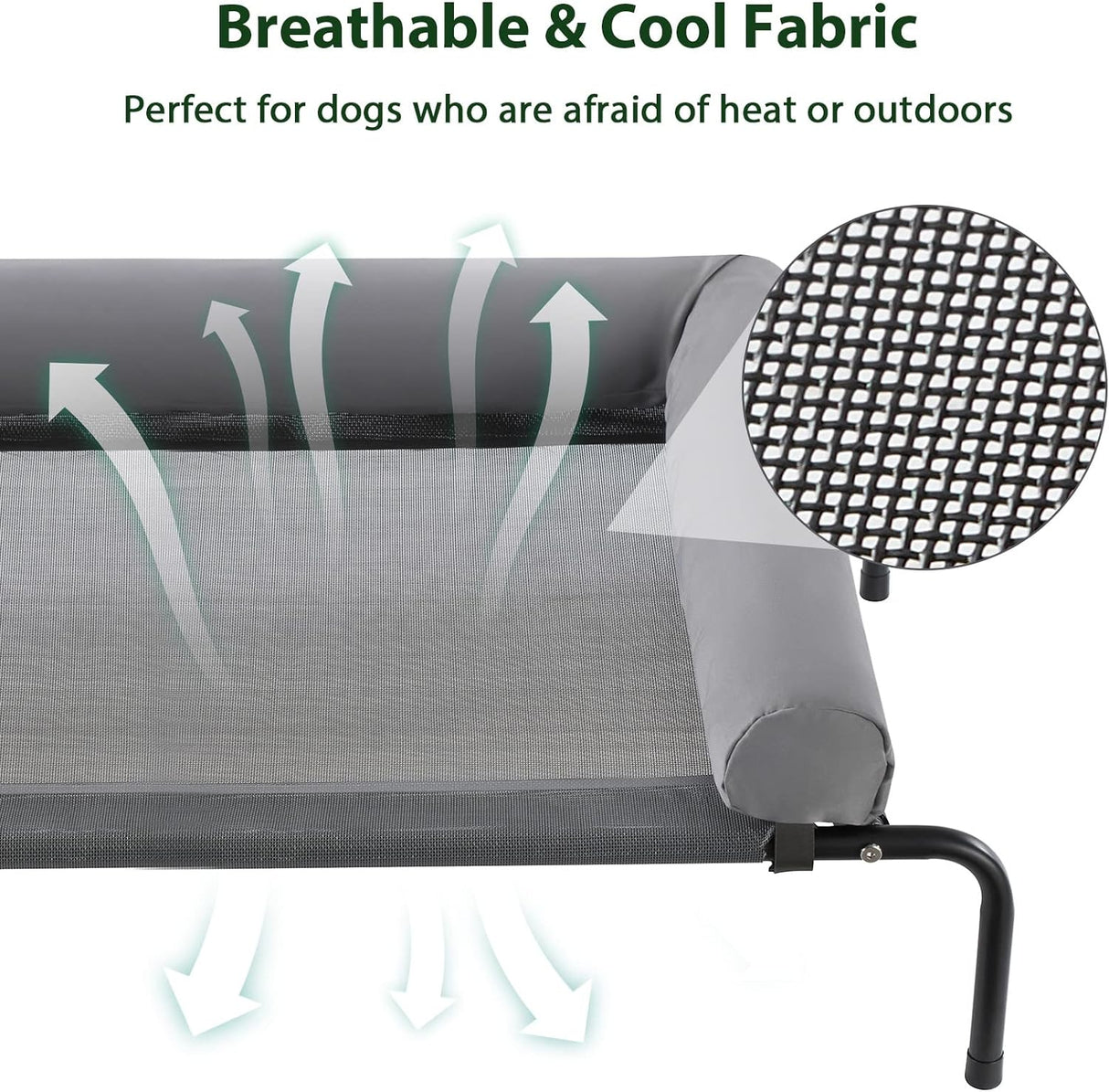 Cama Elevada para Perros RRPETHOME, Resistente y Portátil