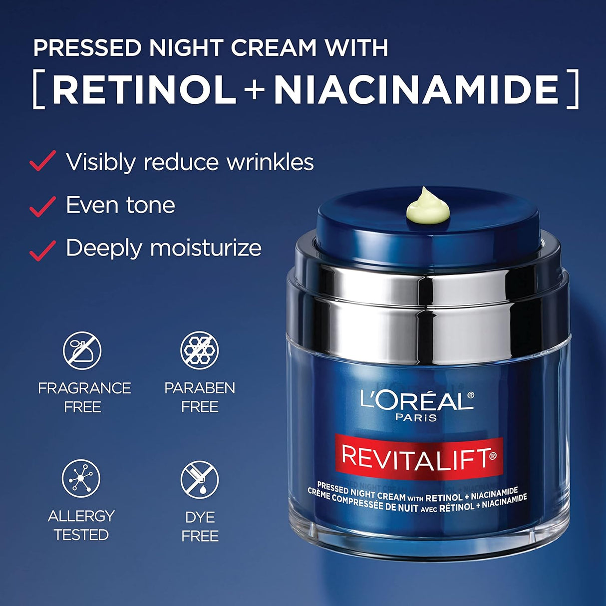 Cuidado Facial Crema de noche prensada con retinol
