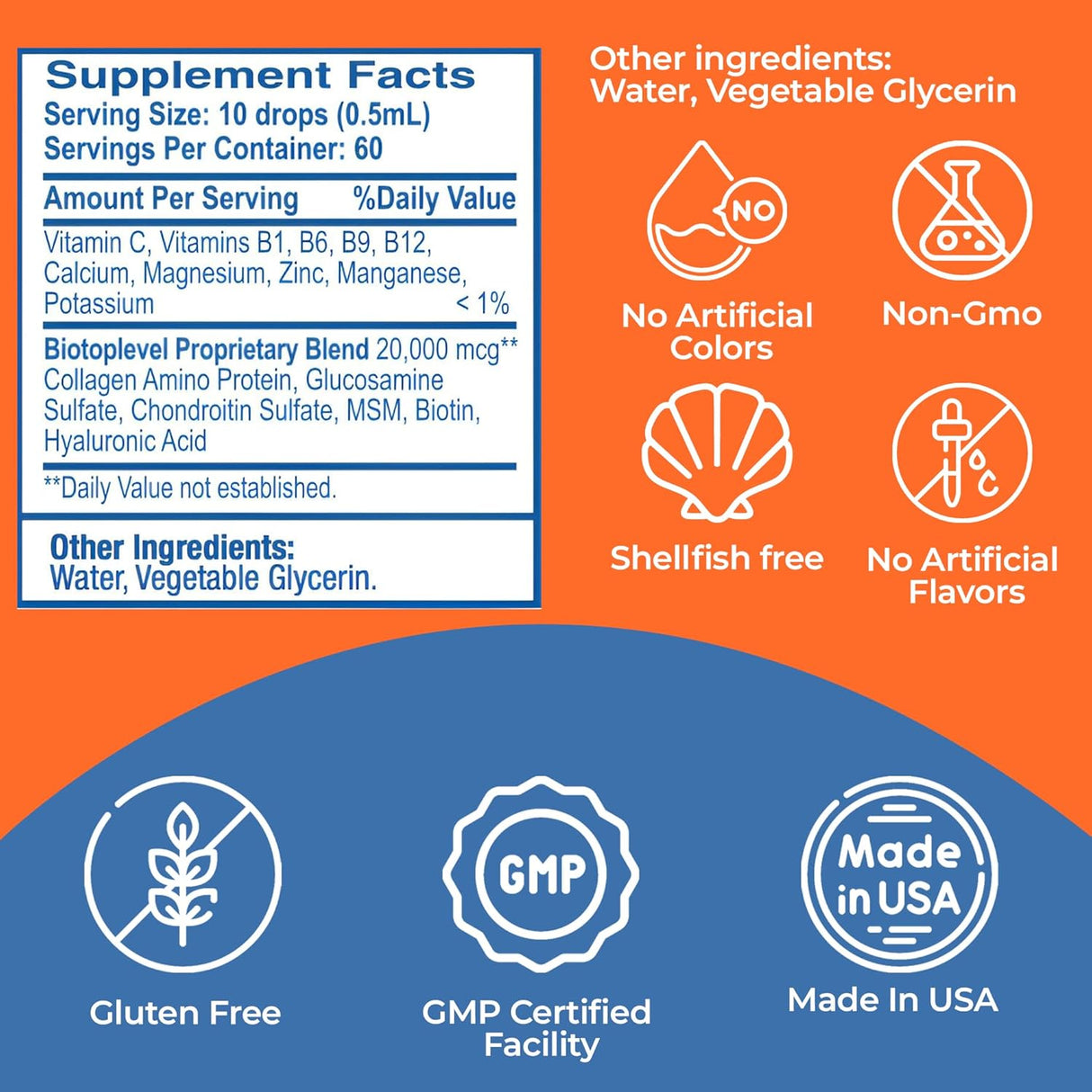 BIOTOPLEVEL Glucosamina líquida condroitina