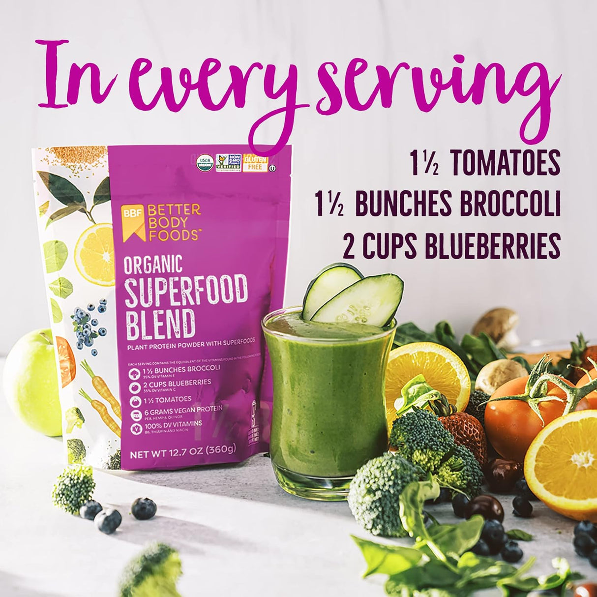 Suplementos Alimenticios Organic Superfood Blend 12.7 oz