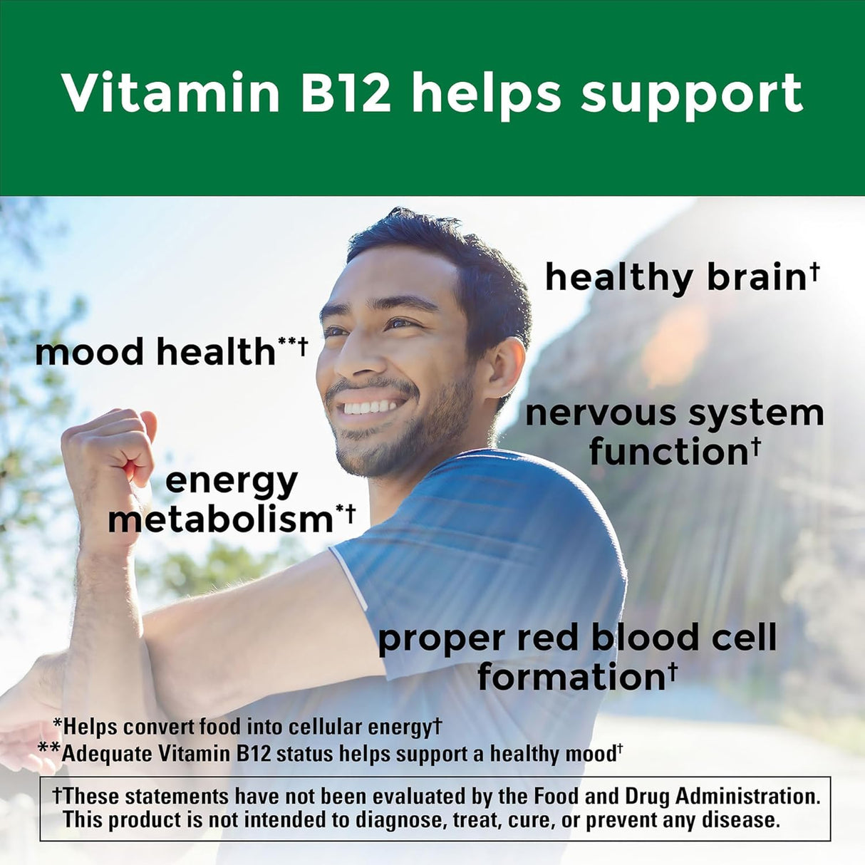 Suplemento de Vitamina B12 1000 mcg, Nature Made, 90 cápsulas