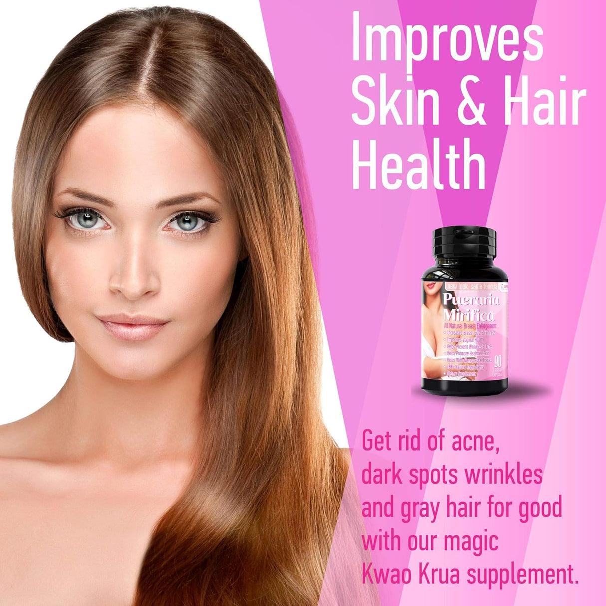 Cápsulas Pueraria Mirifica 2000mg - Mejora Pecho y Estrogeno