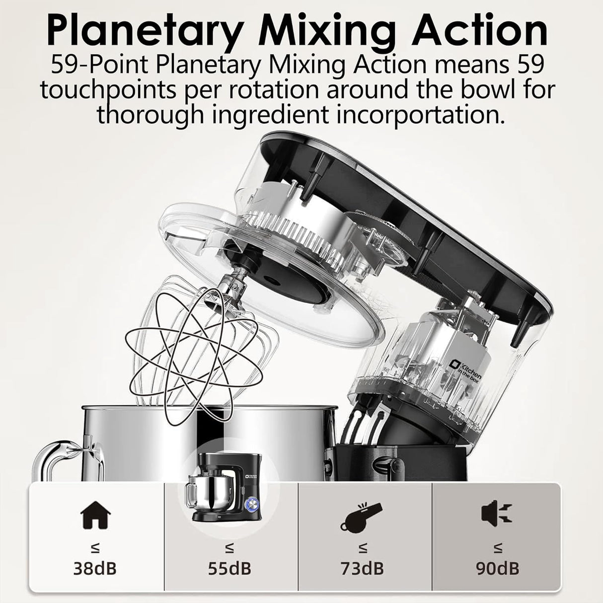 Batidora de Cocina en Caja, Kitchen in the Box, 900W, 8.5 QT