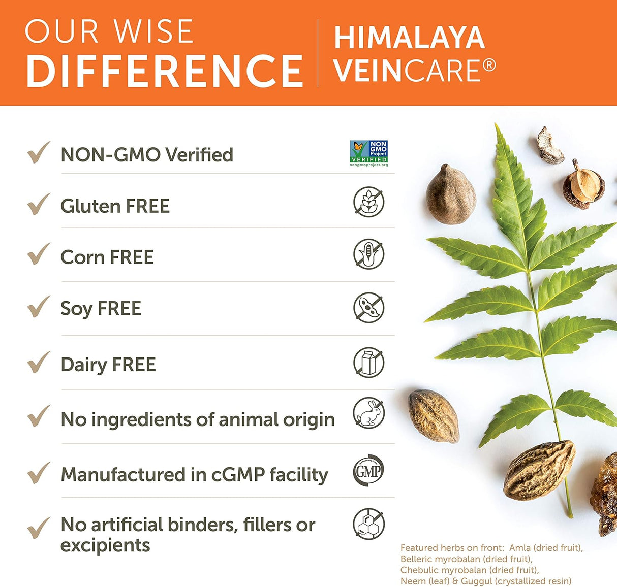 Suplementos Himalaya para paredes venosas saludables 60 cáp