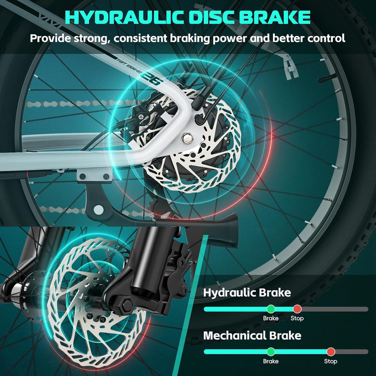 Bicicleta eléctrica Vivi ACE01, 1475W, 48V, 7 velocidades