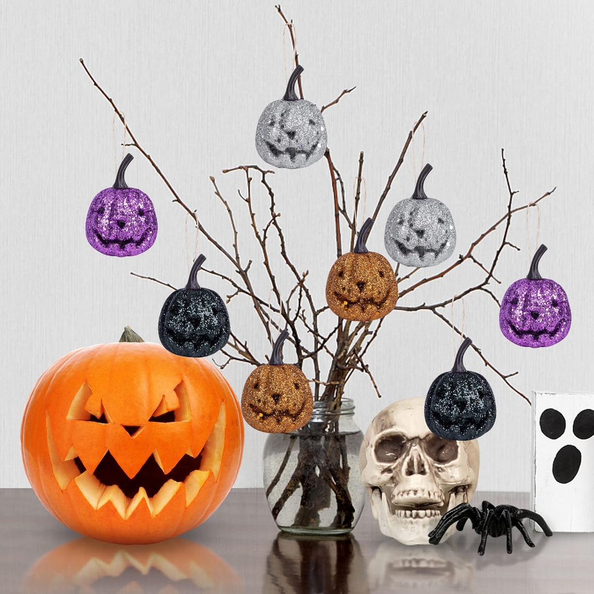 Kit de decoración para Halloween adornos de calabaza