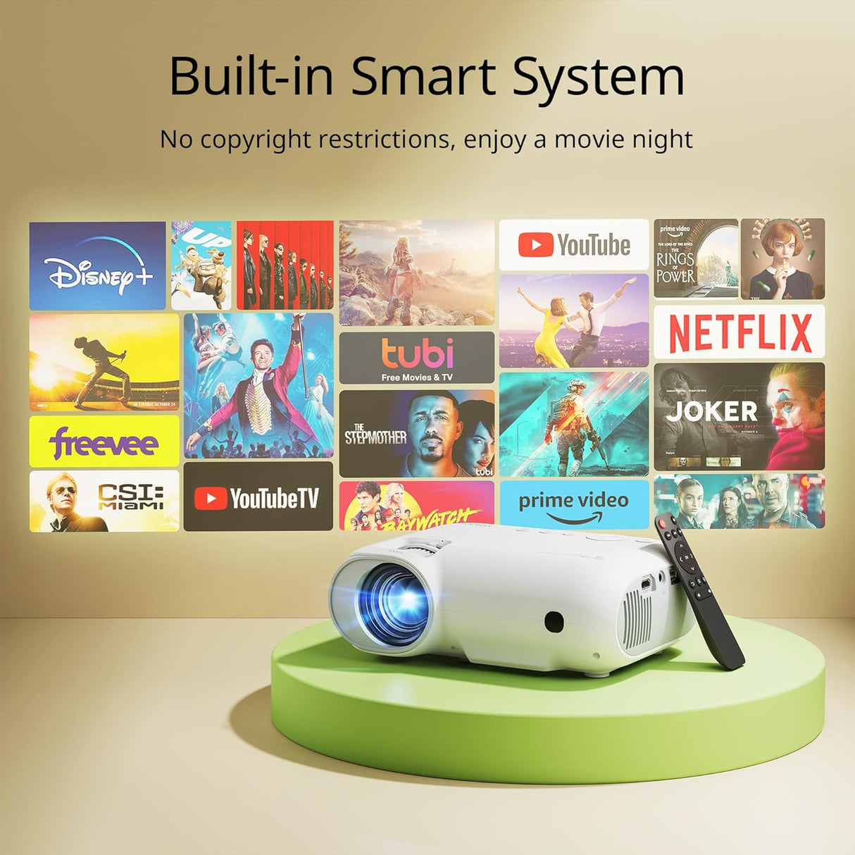 Proyector YOTON Y9 4K, WiFi, Bluetooth, 20000 lúmenes, 2024