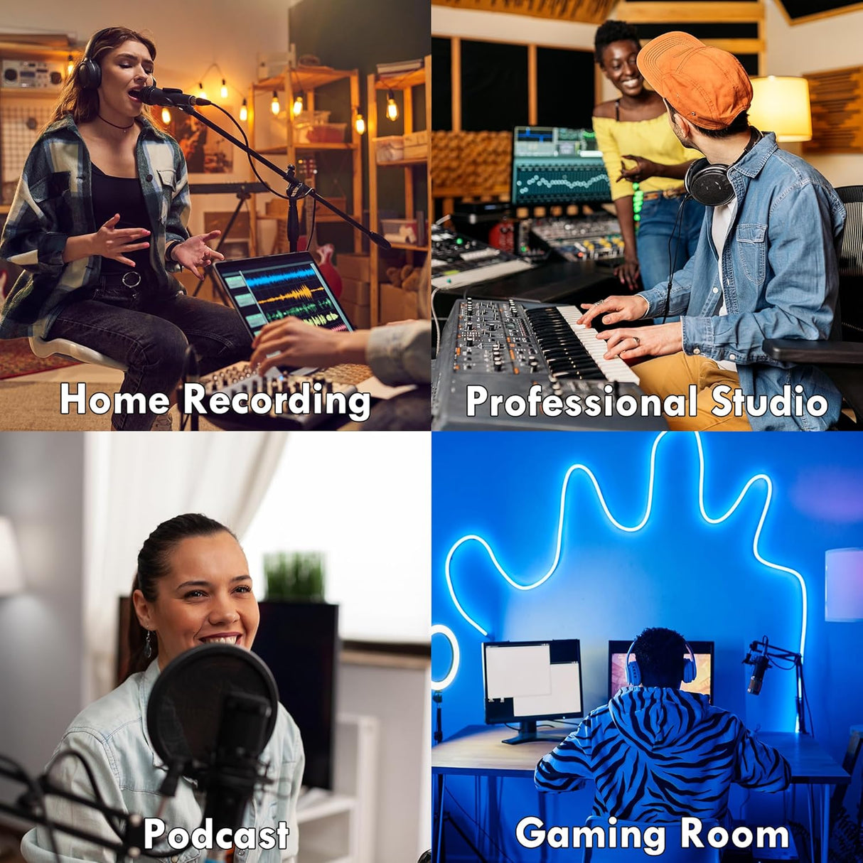 Paneles Acústicos Diffusores EVA 12x12 Waffle Estilo 4pcs