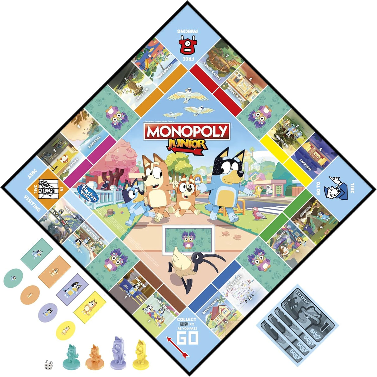 Monopoly Junior: Edición Bluey, Hasbro, Juego para Niños 5+