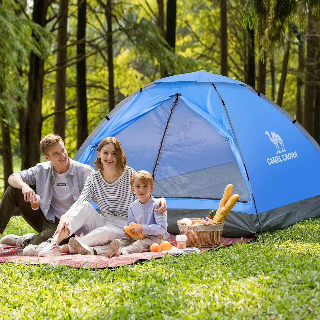 Tienda CAMEL CROWN Carpa de Camping 2/3/4/5 Personas, Ligera