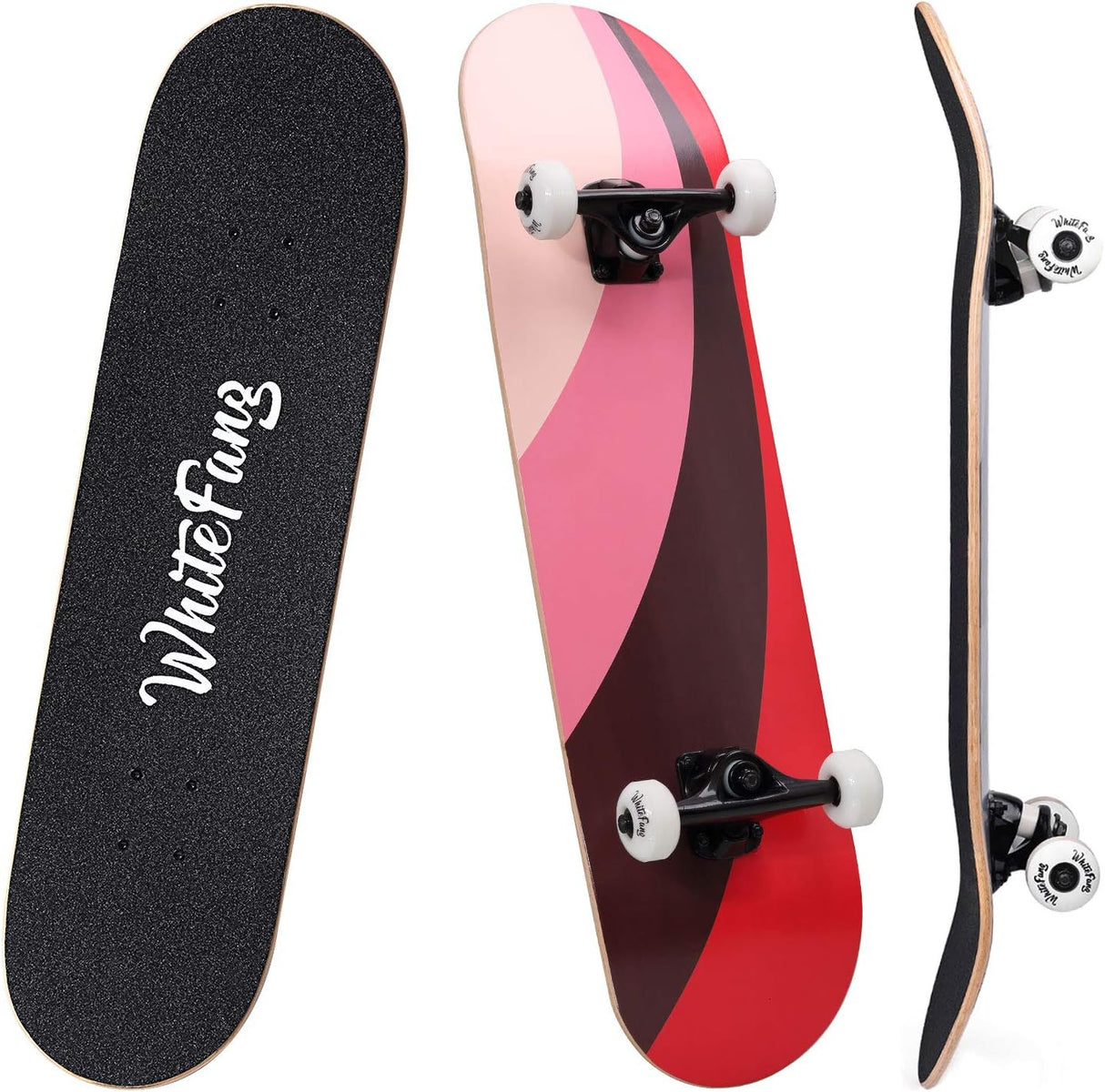 Skateboard Completo 31 x 7.88, 7 Capas de Arce, Doble Kick