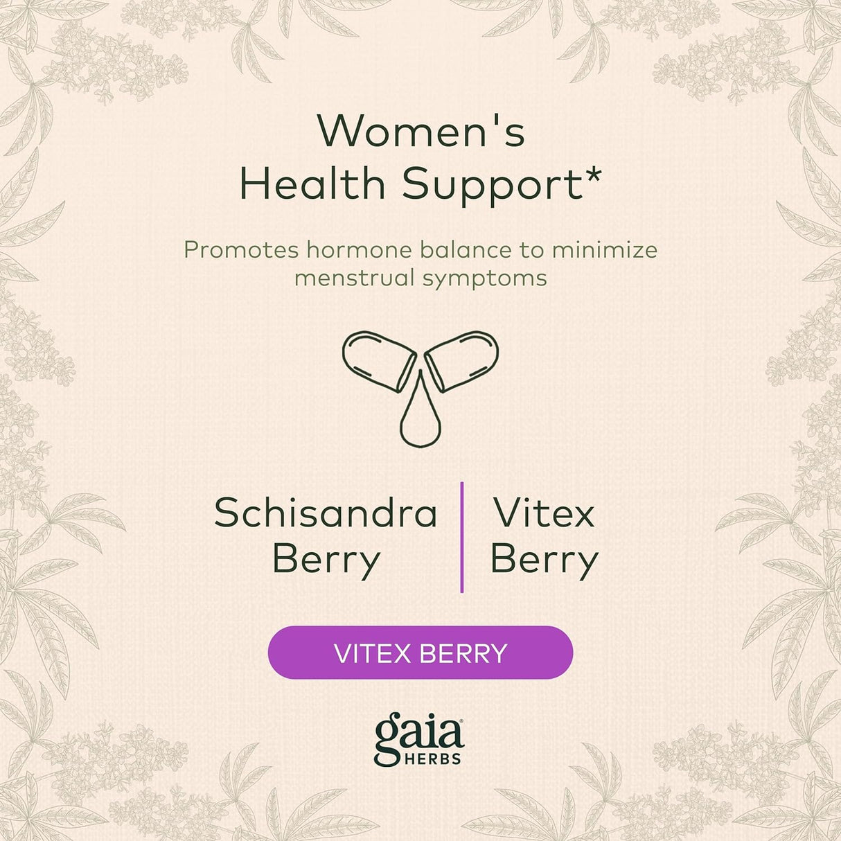 Gaia Herbs Soporte de ciclo de período - 60 cápsulas