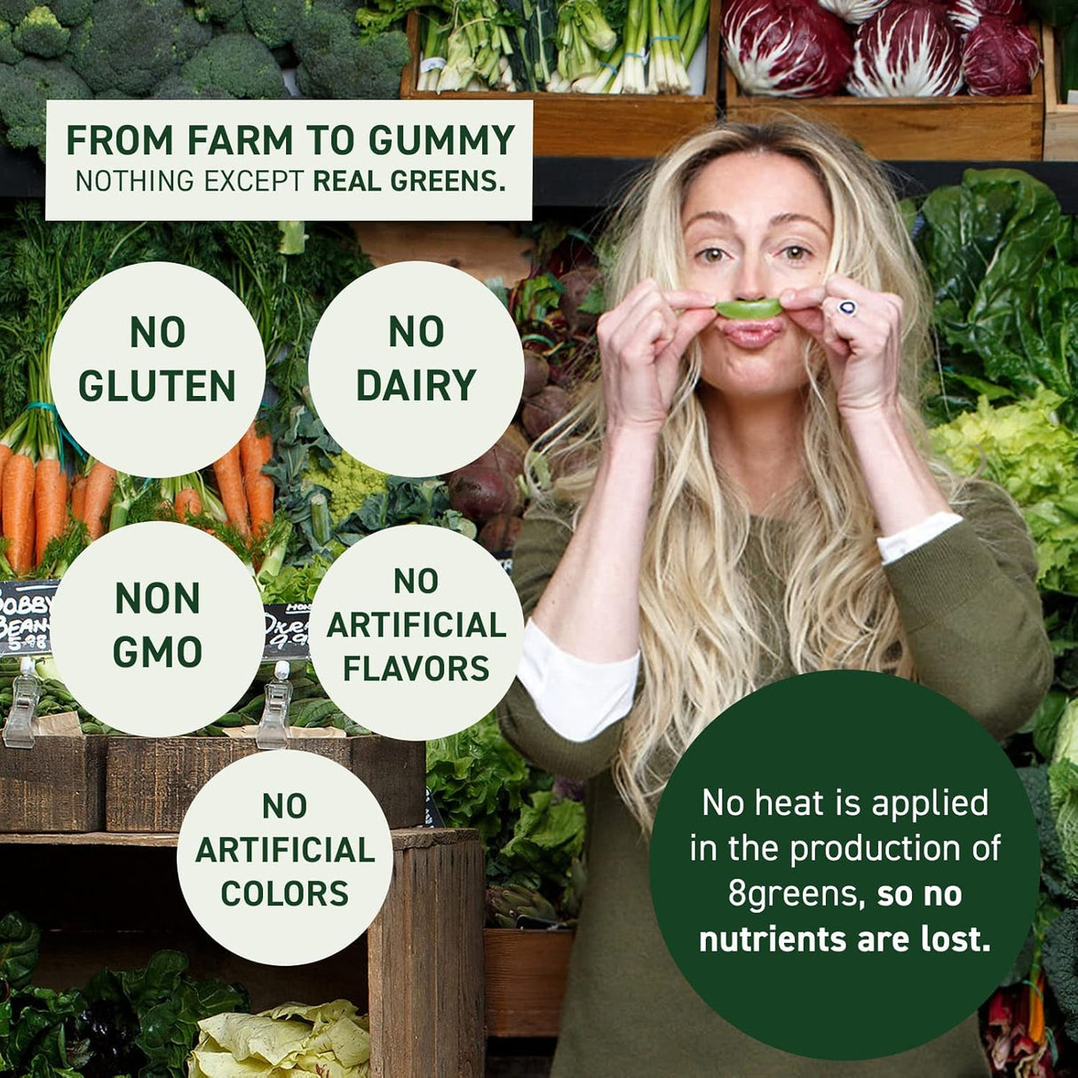 Suplementos de manzana diarios vitaminas súper verdes