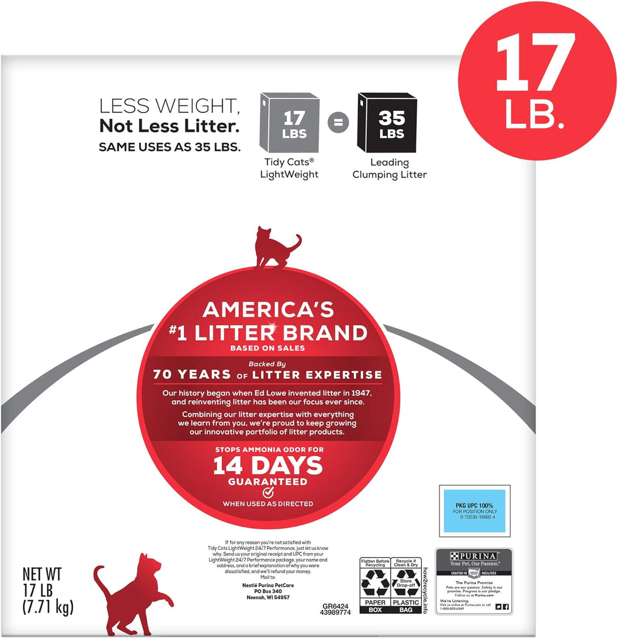 Arena aglutinante ligera para gatos