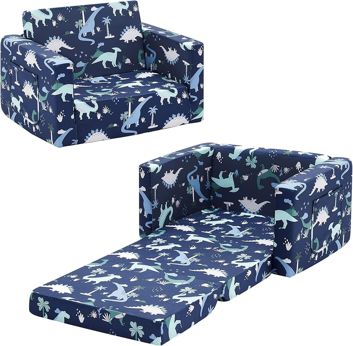 Silla infantil convertible en cama con relleno para niños