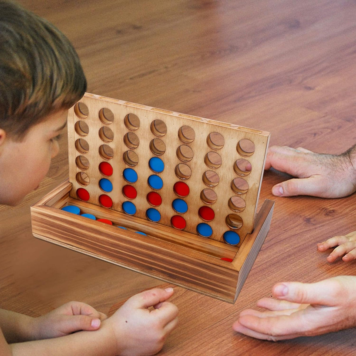 Juego de Mesa Tic Tac Toe y 4 en Línea - Glintoper, Madera