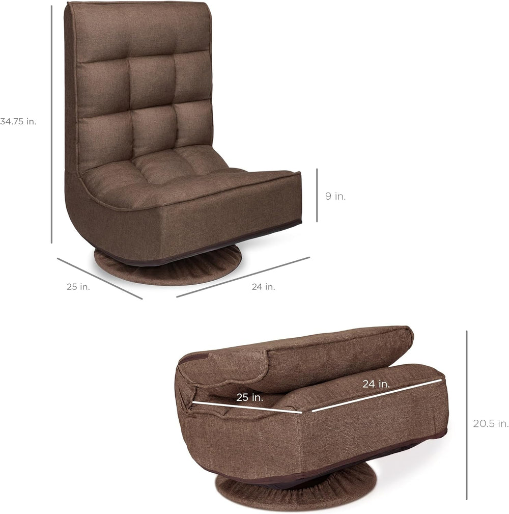 Silla de giro de 360 grados, Color café Best Choice Products