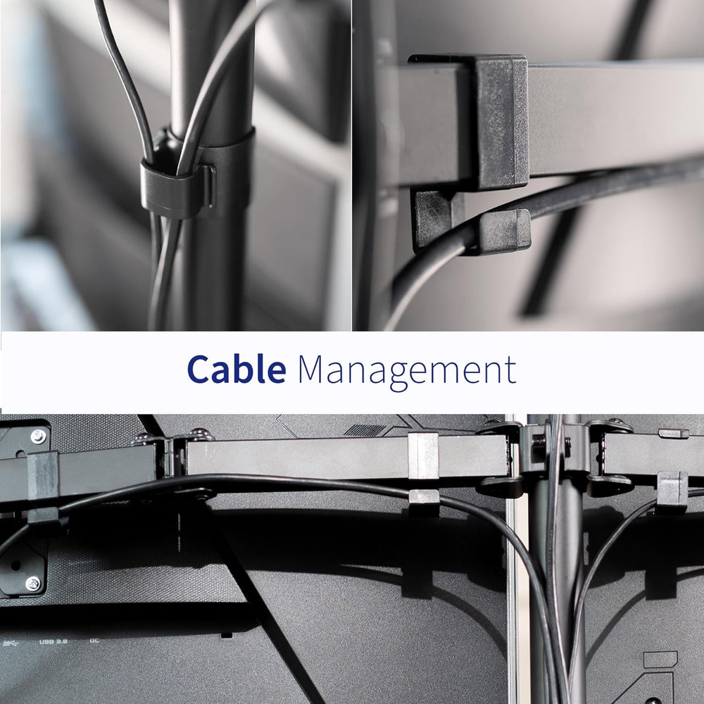 Soporte de Monitor VIVO, Ajustable, para 4 Pantallas, STAND-V004F