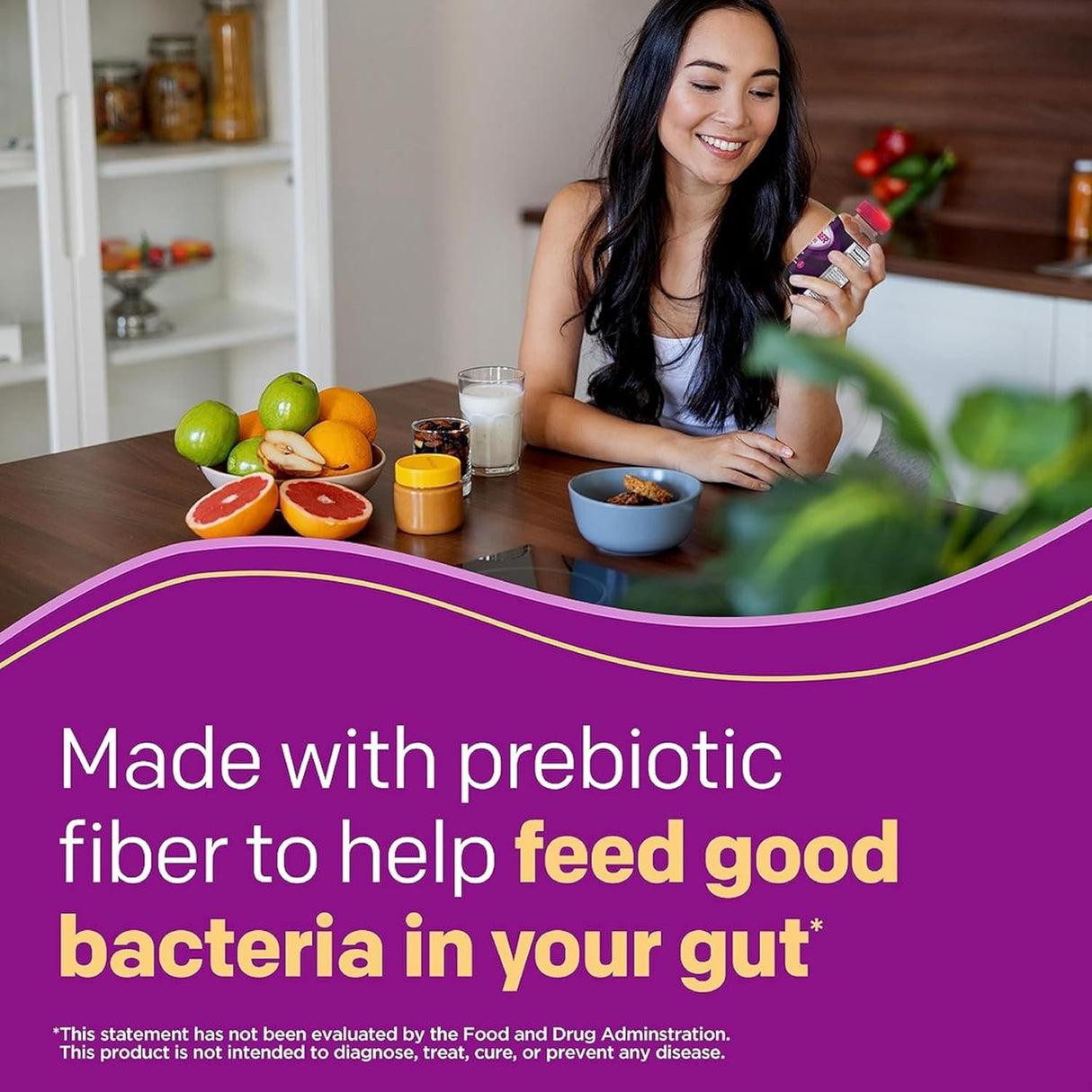 Suplementos fibra prebiótica diaria con vitaminas B