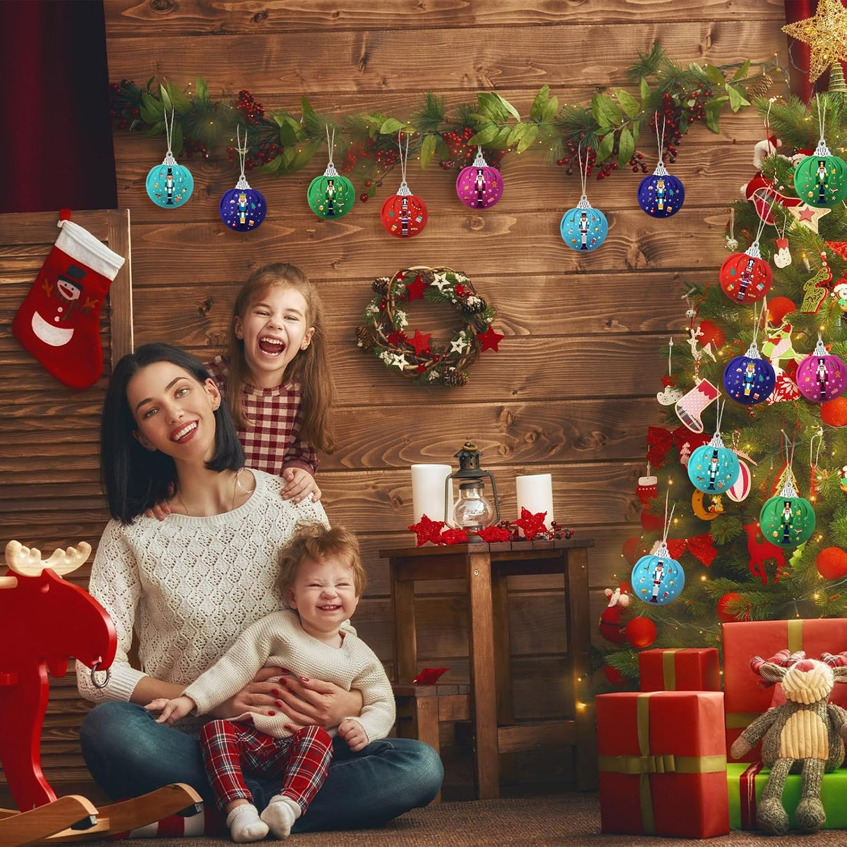 12 Adornos de Navidad Nutcracker - 12 Piezas, Diseño Envuelto