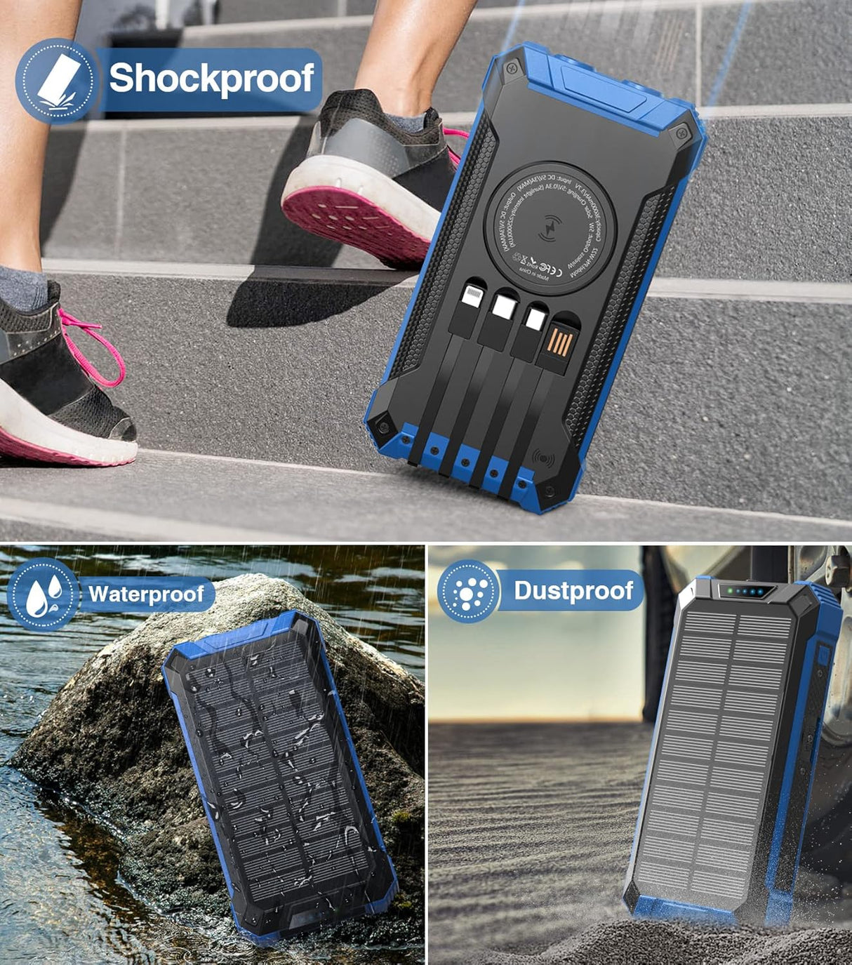 Cargador inalámbrico de banco de energía de 36000 mAh