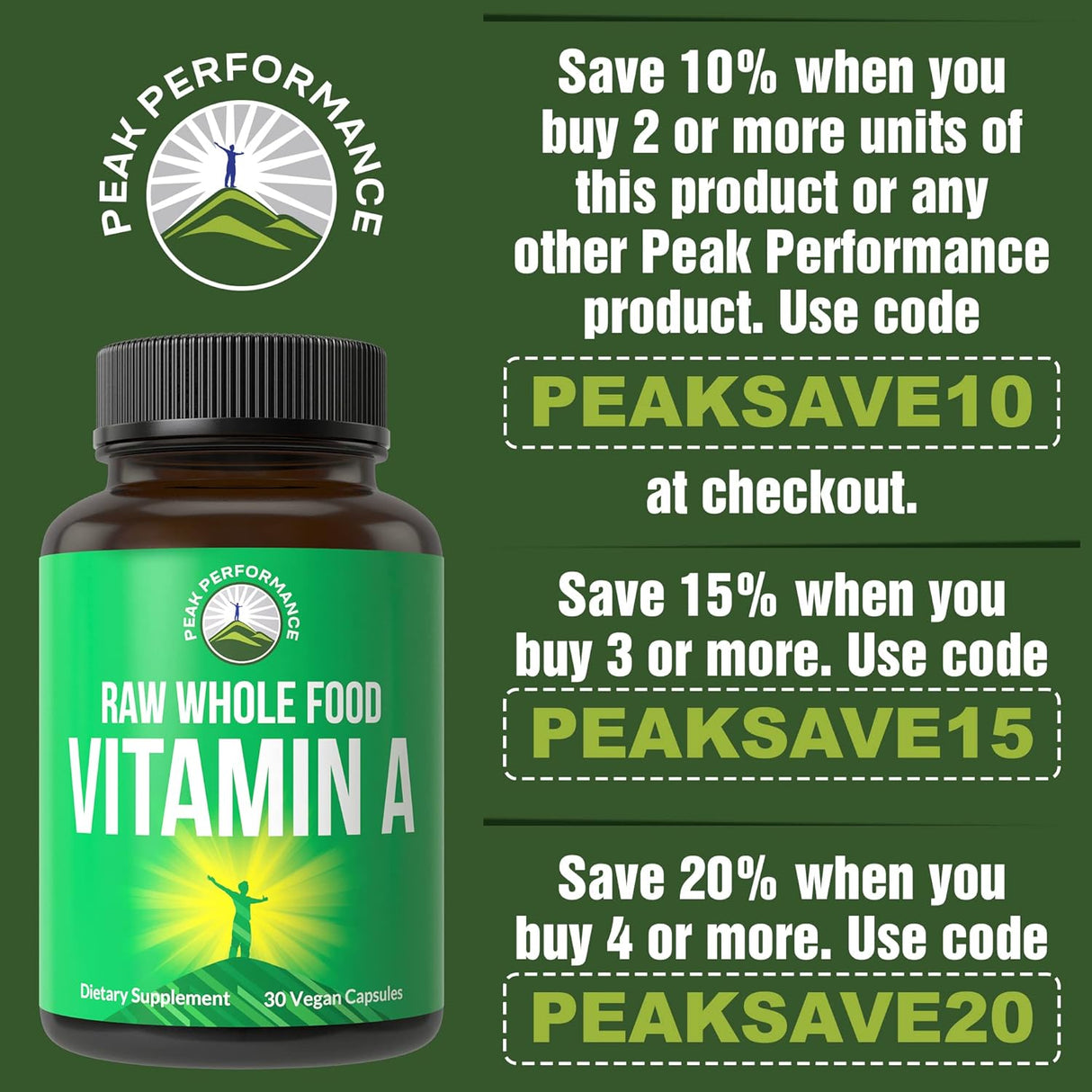 Suplementos Alimenticios de cápsulas de vitamina A